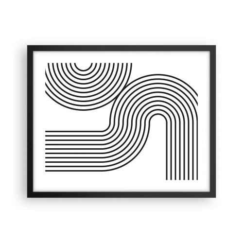 Plakat i sort ramme - På en kurve - 50x40 cm
