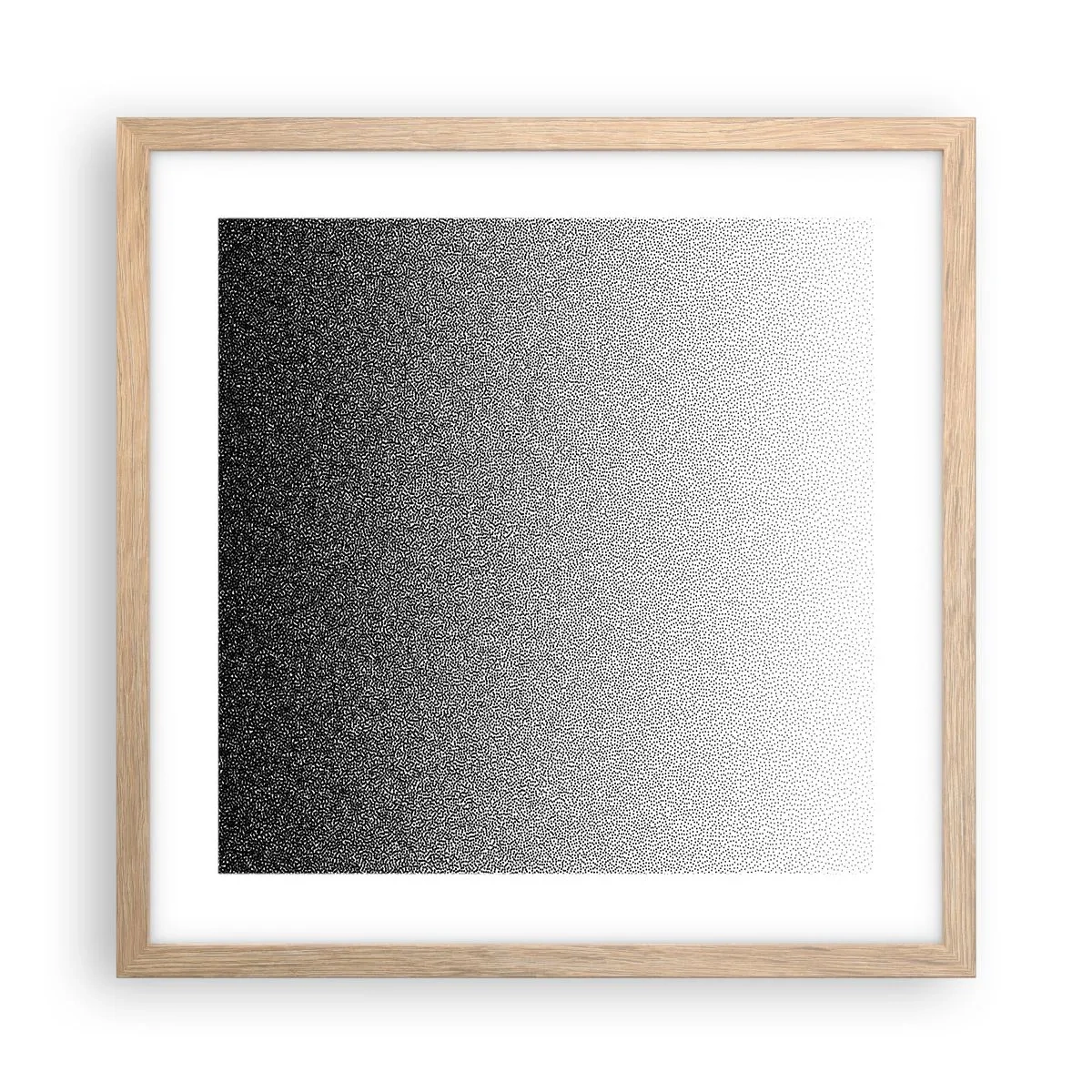 Plakat i ramme af lyst egetræ - På vej mod lyset - 40x40 cm