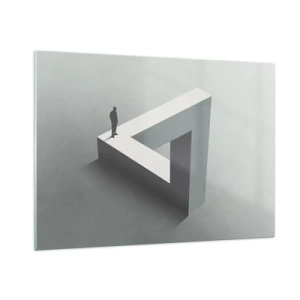 Billede på glas - Og dog er det muligt - 100x70 cm