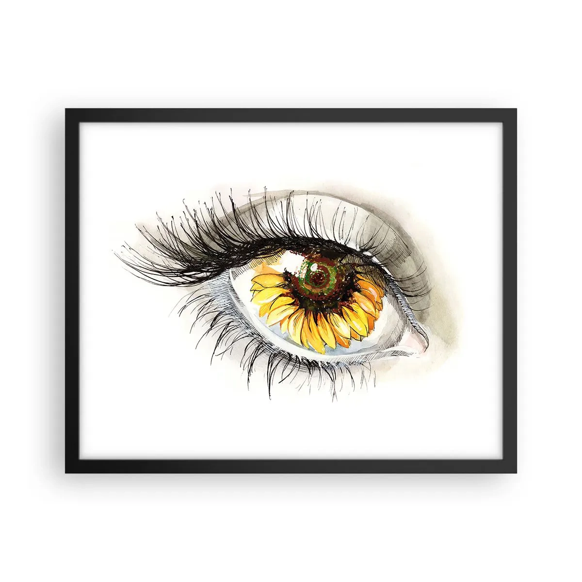 Plakat i sort ramme - Et look lige så varmt som sommeren - 50x40 cm