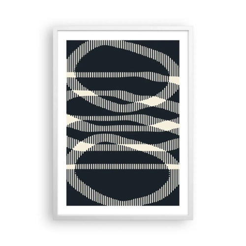 Plakat i hvid ramme - Forsøg på at bryde igennem mørket - 50x70 cm