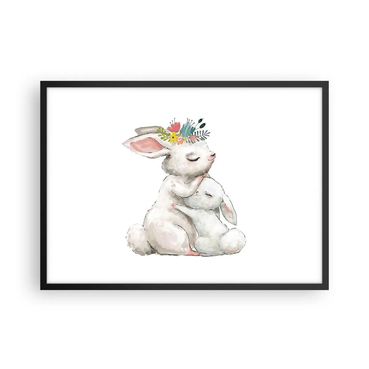 Plakat i sort ramme - Der er intet sted som hos mor - 70x50 cm