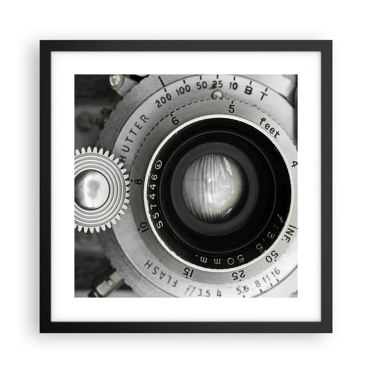 Plakat i sort ramme - Historien om Hollywood - 40x40 cm