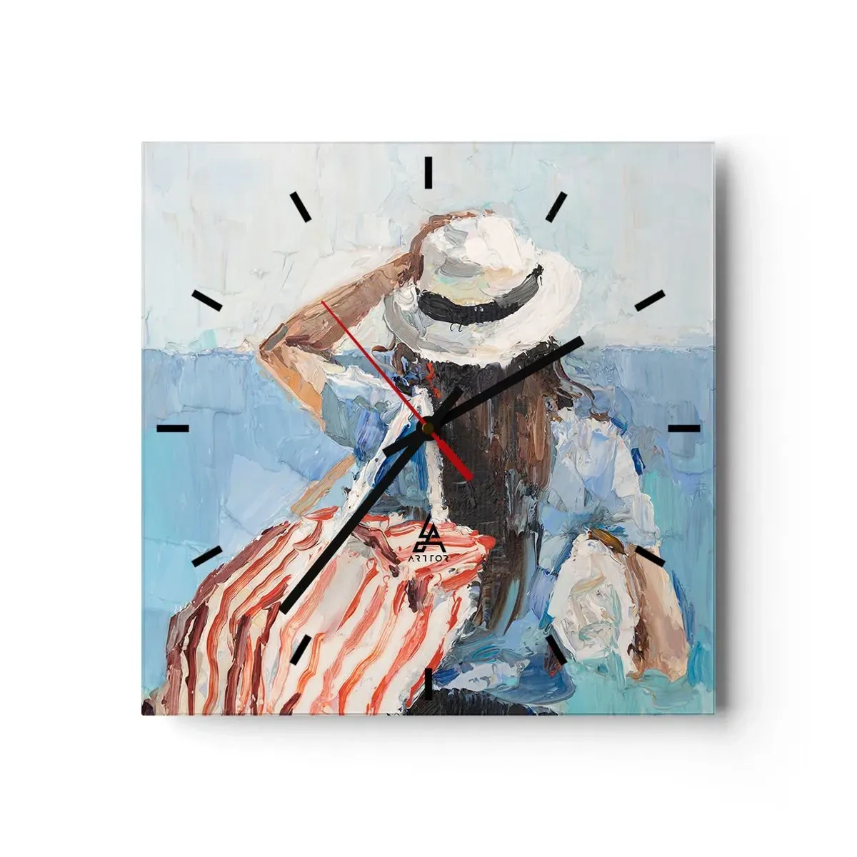 Vægur, Uret - Velkommen på ferie - 30x30 cm