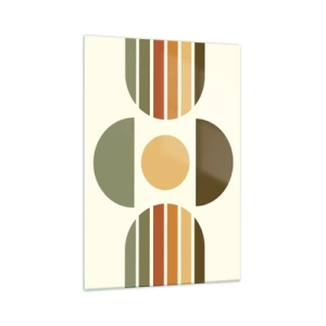Billede på glas - I jordfarver - 70x100 cm