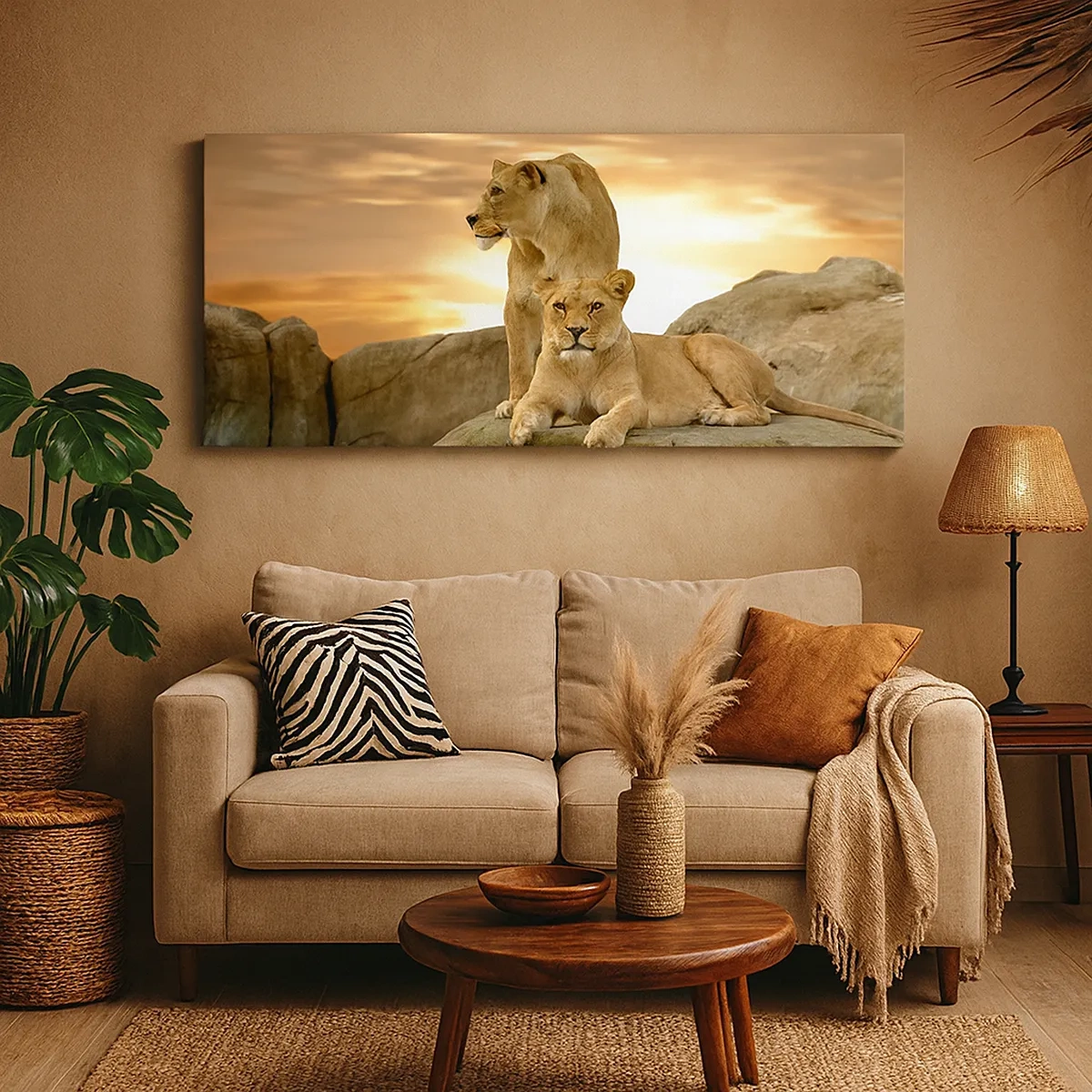 Lærredstryk - Billede på lærred - Kongelig majestæt - 30x30 cm