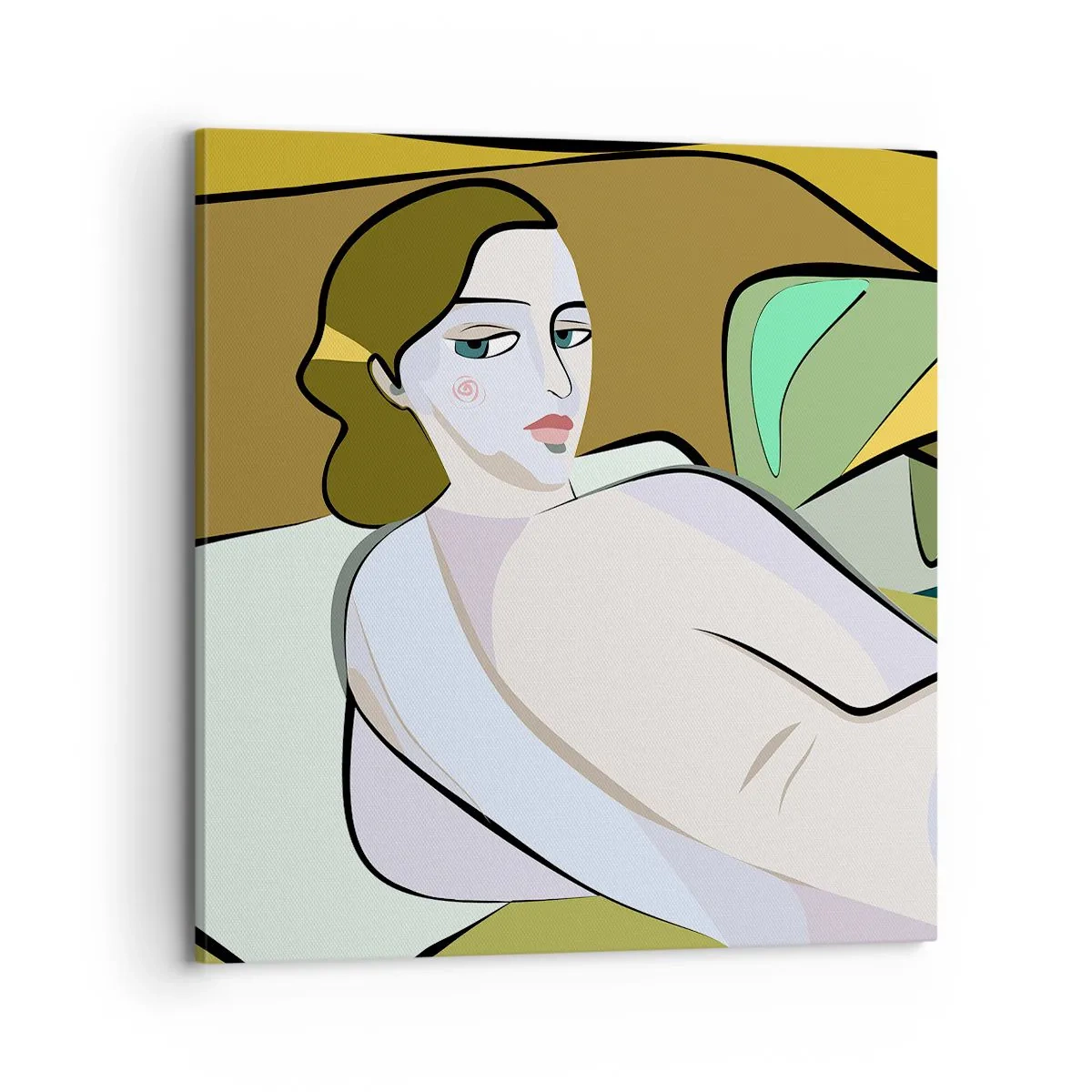 Lærredstryk - Billede på lærred - Intimt portræt - 70x70 cm