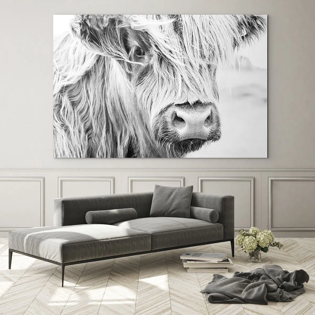 Billede på glas - Skotsk vildmark - 120x80 cm