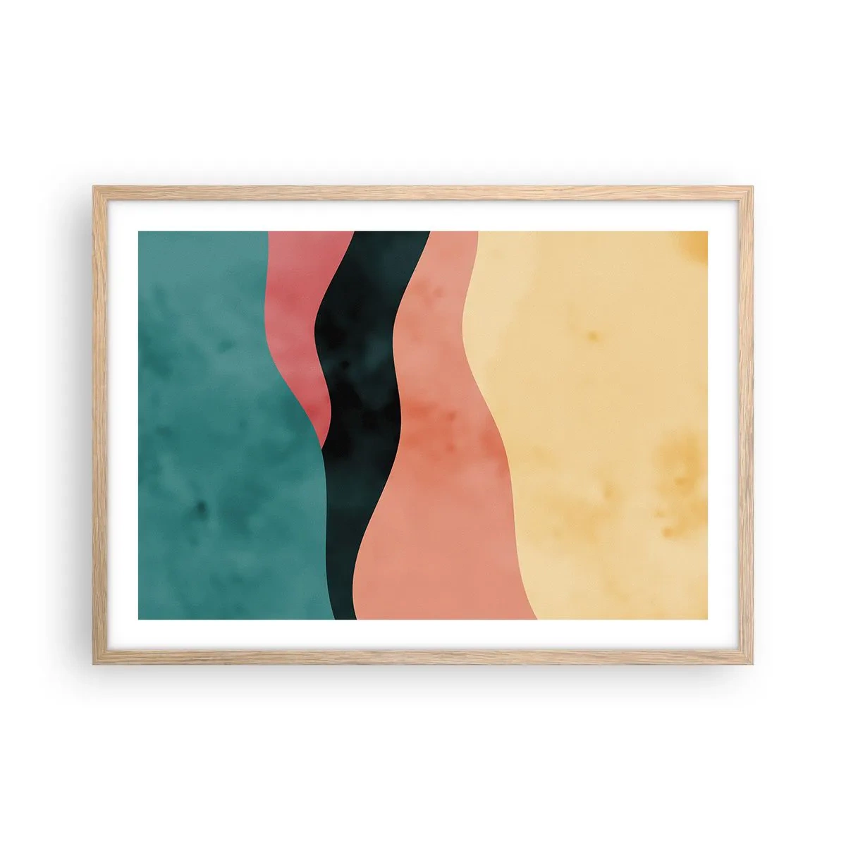 Plakat i ramme af lyst egetræ - Kompatibel manglende overholdelse - 70x50 cm