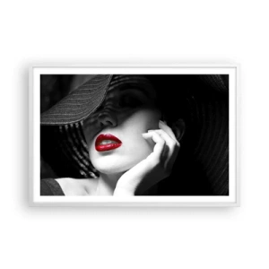 Plakat i hvid ramme - Studie i skarlagenrødt - 91x61 cm