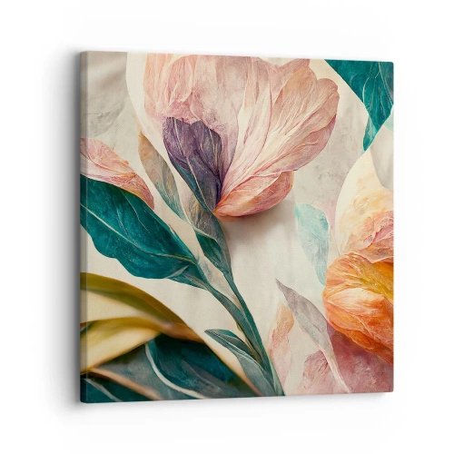 Lærredstryk - Billede på lærred - Blomster på de sydlige øer - 30x30 cm