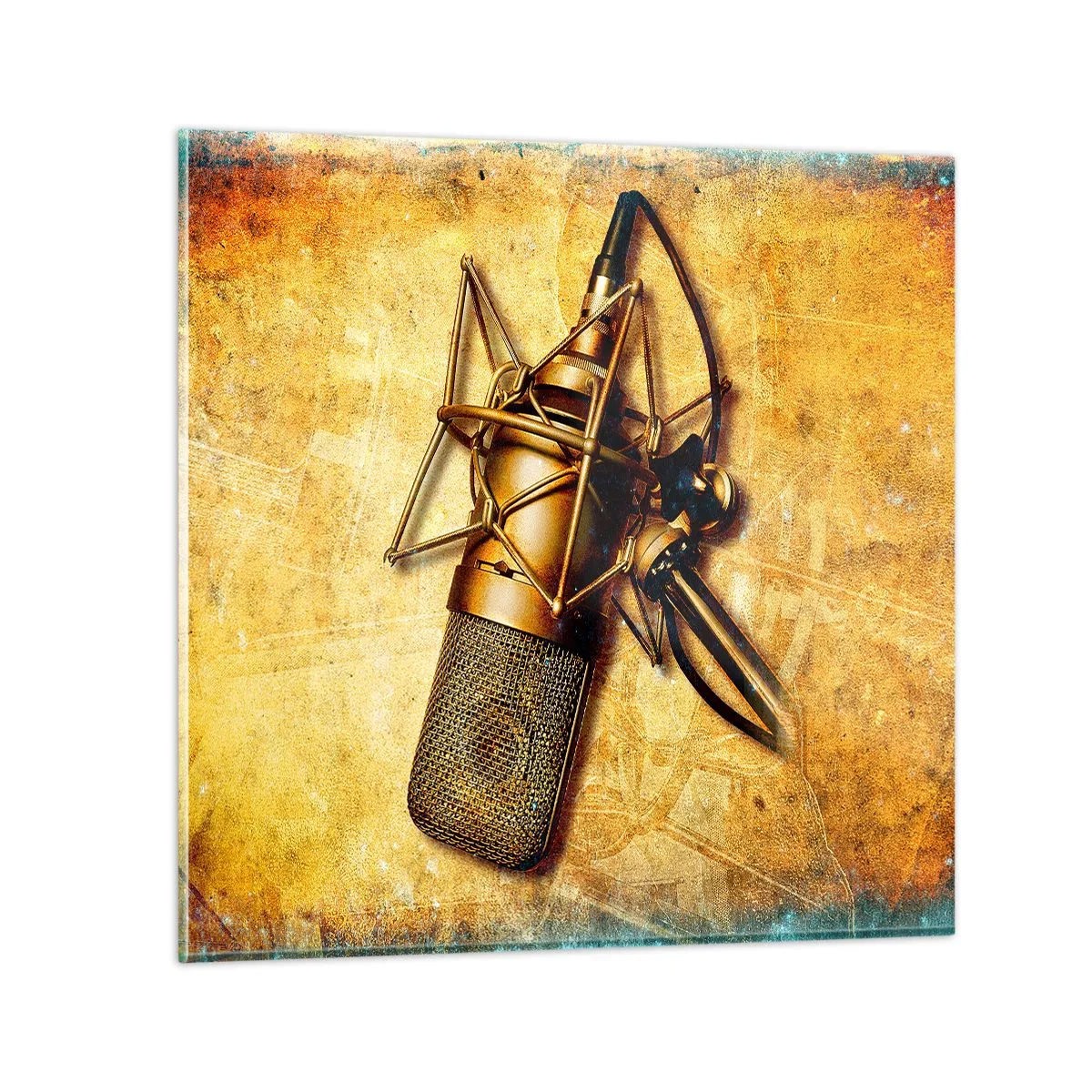 Billede på glas - Radioens gyldne år - 60x60 cm