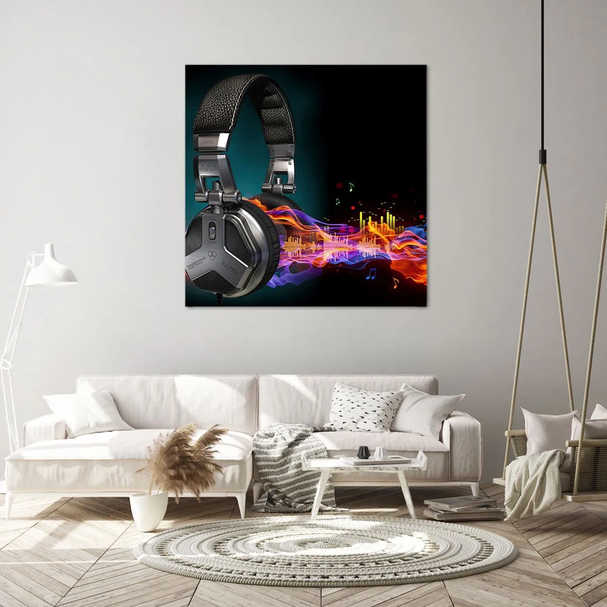 Lærredstryk - Billede på lærred - I musikkens varme - 50x50 cm