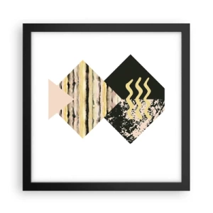 Plakat i sort ramme - Ikke så simpelt - 30x30 cm