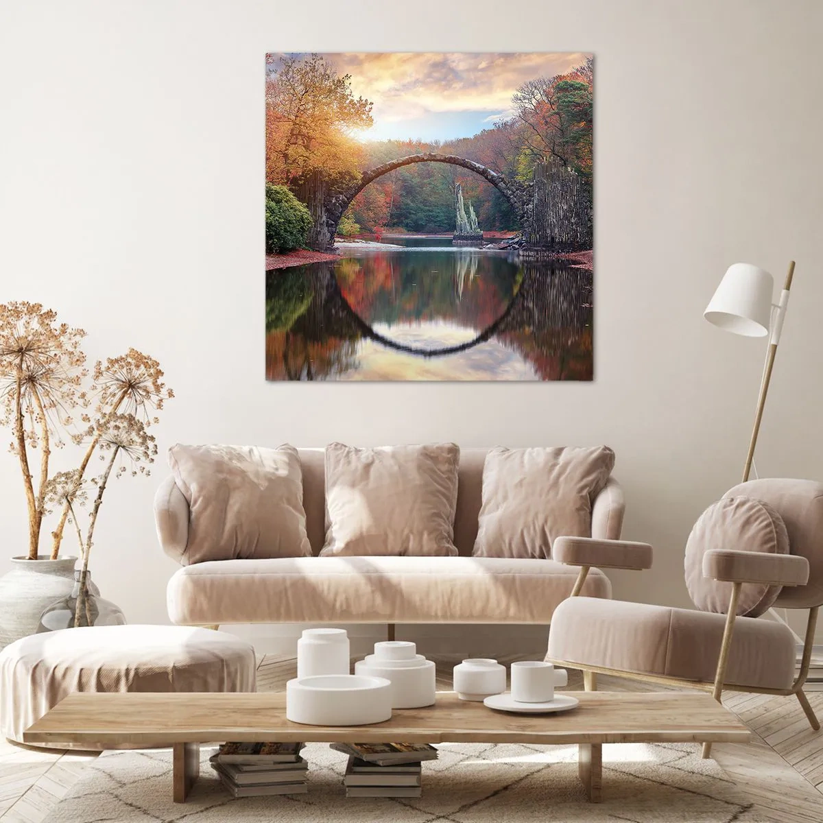 Lærredstryk - Billede på lærred - På den anden side af spejlet - 40x40 cm