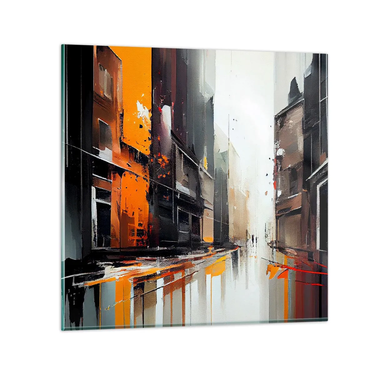 Billede på glas - Regnfuld dag - 40x40 cm