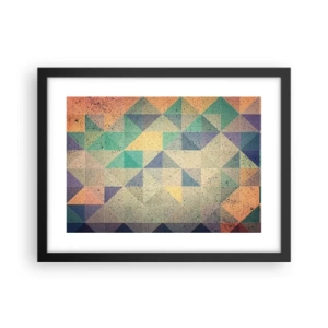 Plakat i sort ramme - Republikken trekanter - 40x30 cm