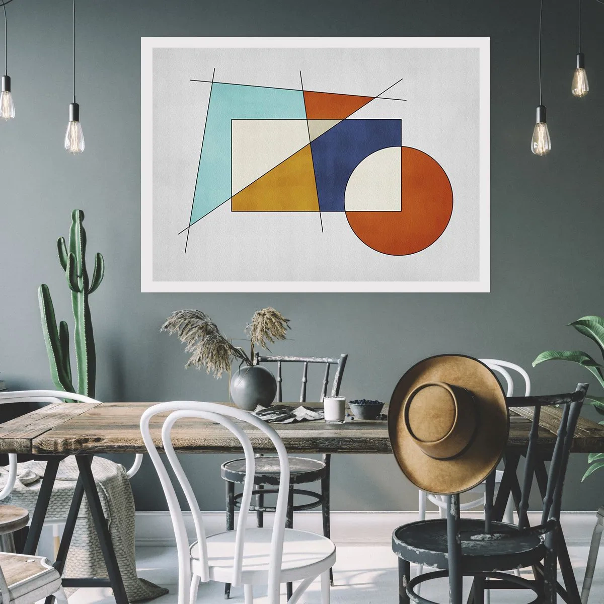 Plakat - Abstraktion: modernistisk leg - 91x61 cm