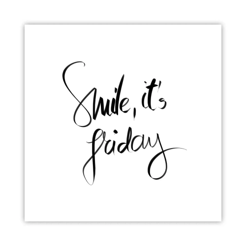 Plakat - Ægte glæde - 50x50 cm