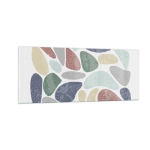 Billede på glas - Mosaik af pulveriserede farver - 100x40 cm