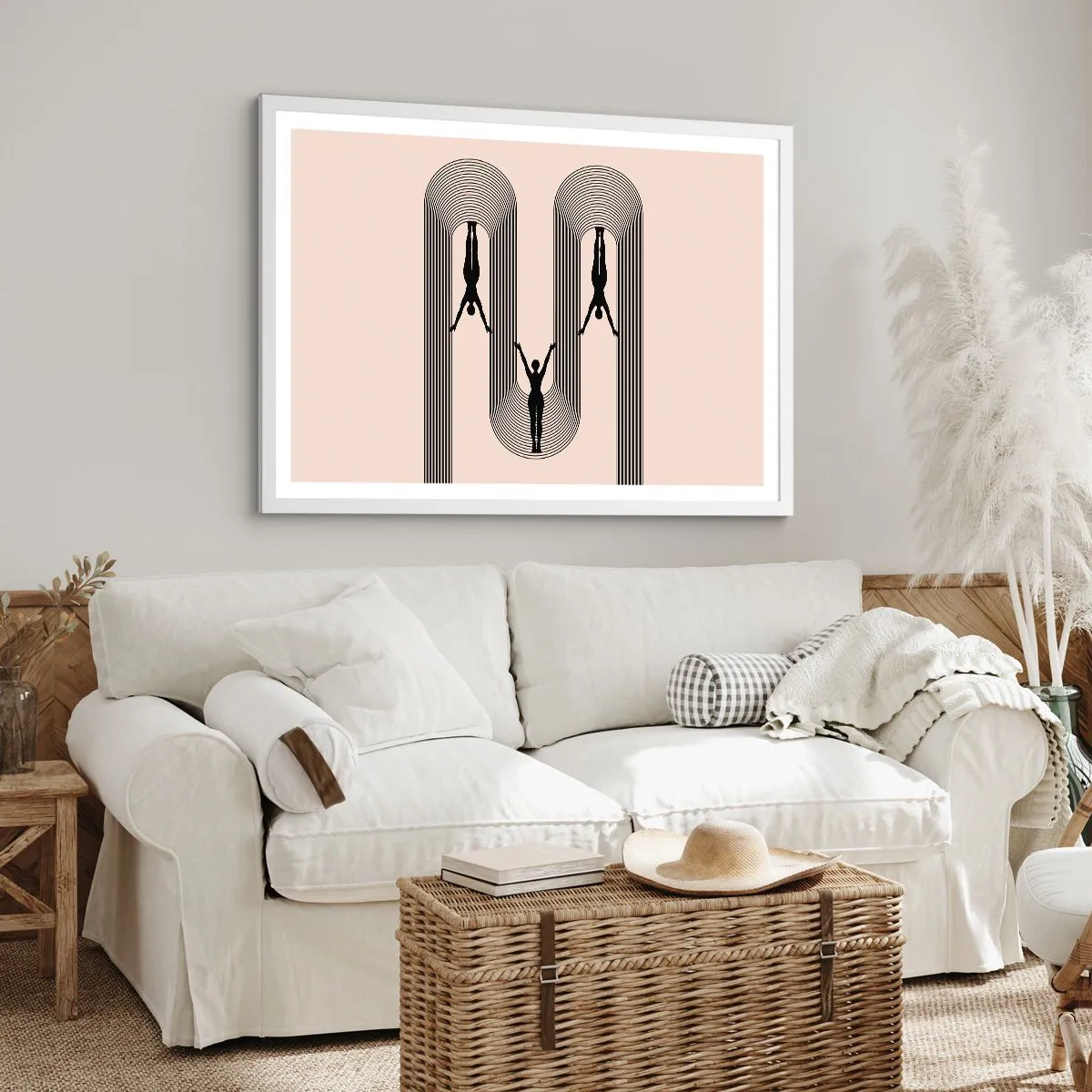 Plakat i hvid ramme - På hovedet nedad - 100x70 cm