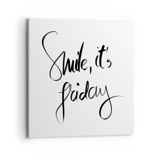 Lærredstryk - Billede på lærred - Ægte glæde - 70x70 cm