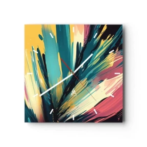 Vægur, Uret - Komposition - en eksplosion af glæde - 30x30 cm
