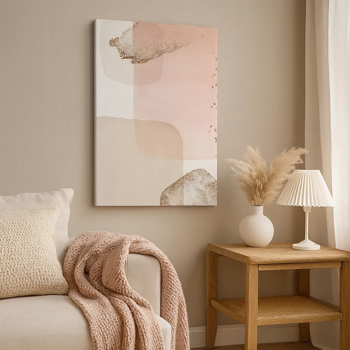 Lærredstryk - Billede på lærred - Et kig gennem farver - 50x70 cm