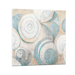 Billede på glas - Hvad gemmer skallen på? - 60x60 cm