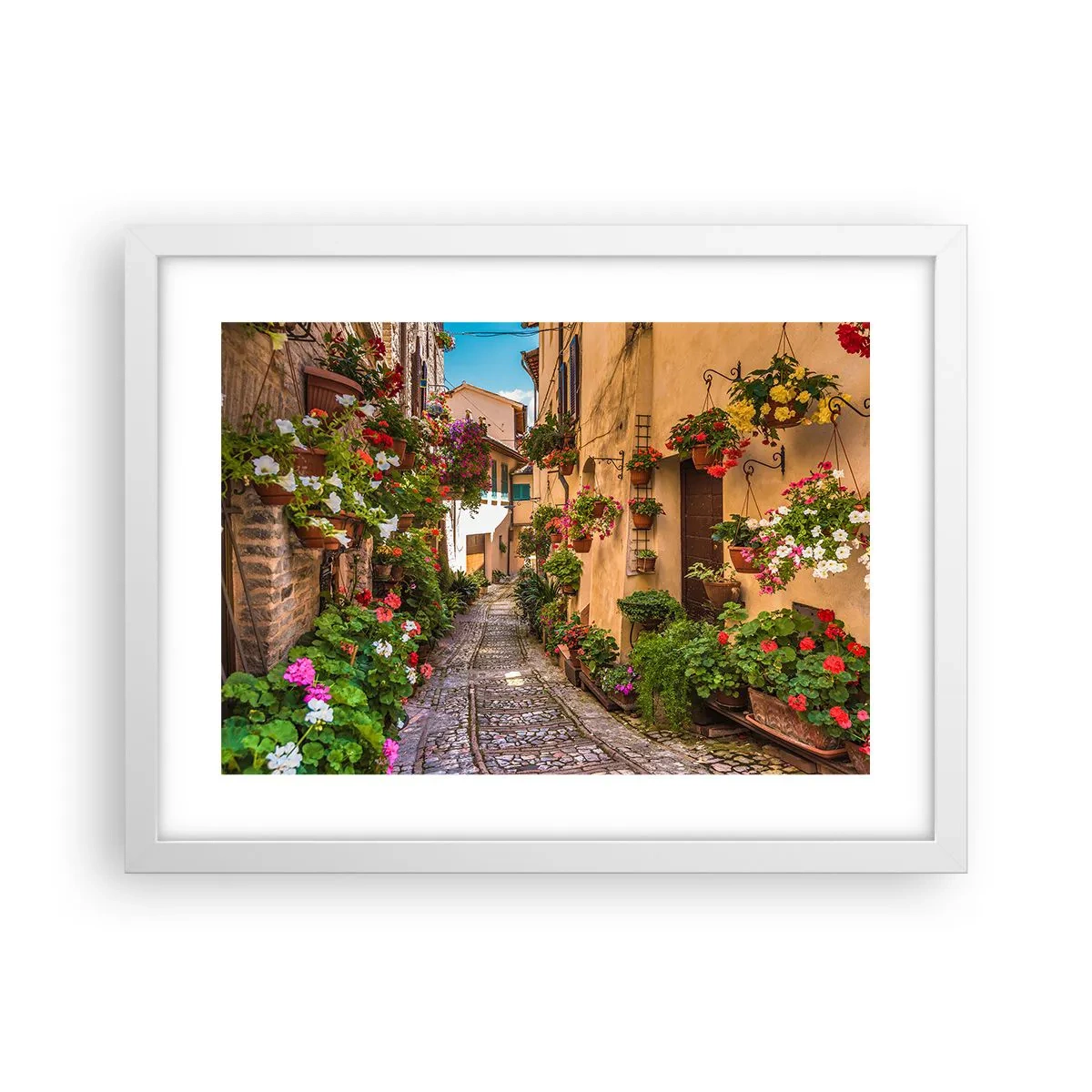 Plakat i hvid ramme - Italiensk gyde - 40x30 cm