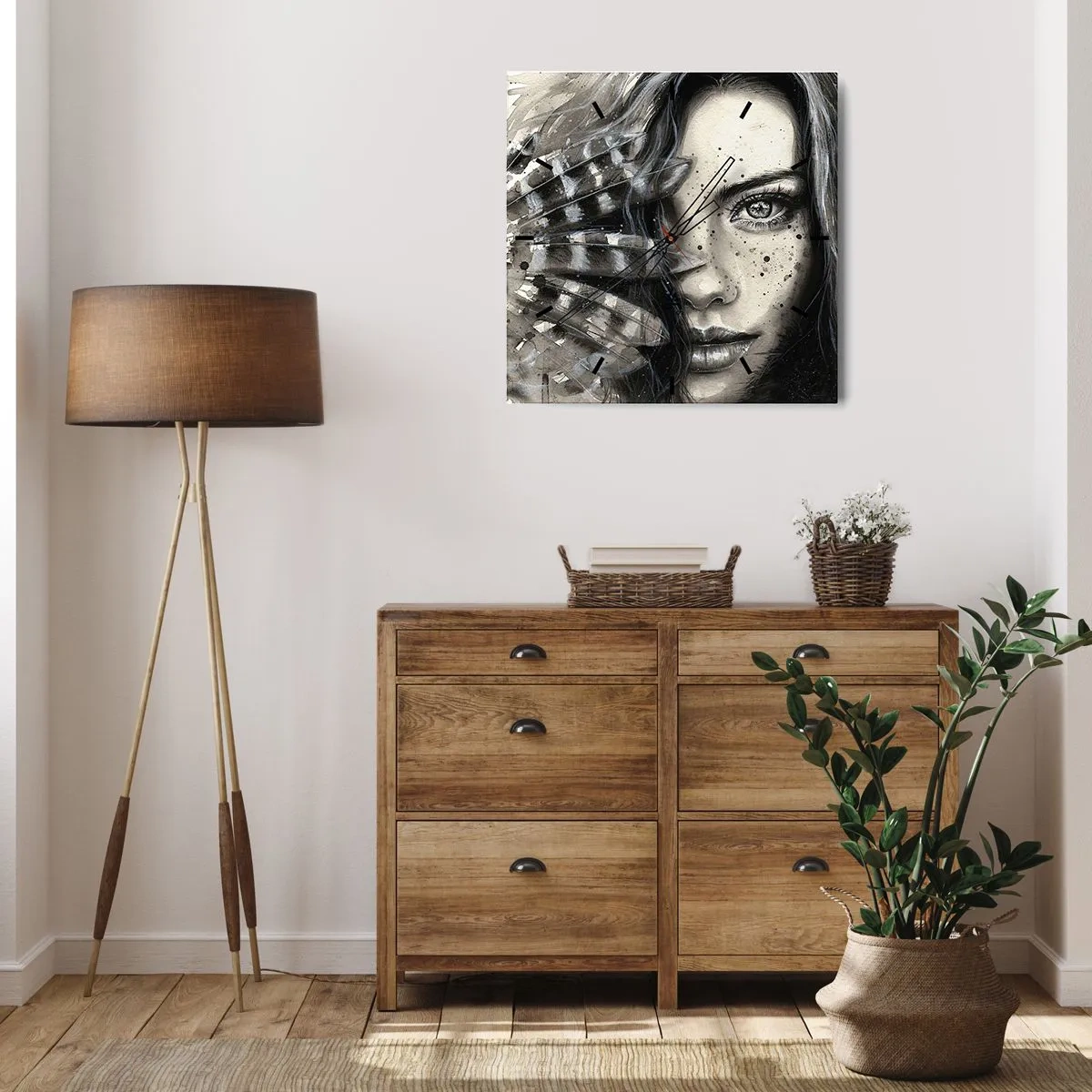 Vægur, Uret - Vild skønhed - 30x30 cm