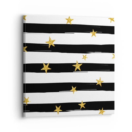 Lærredstryk - Billede på lærred - Vi blev alle født under en heldig stjerne - 30x30 cm