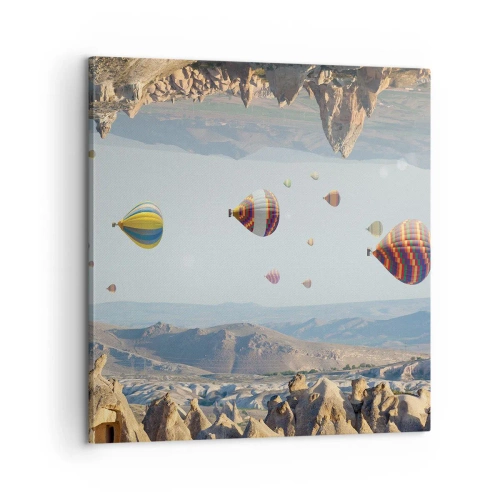 Lærredstryk - Billede på lærred - Alt er muligt her - 60x60 cm