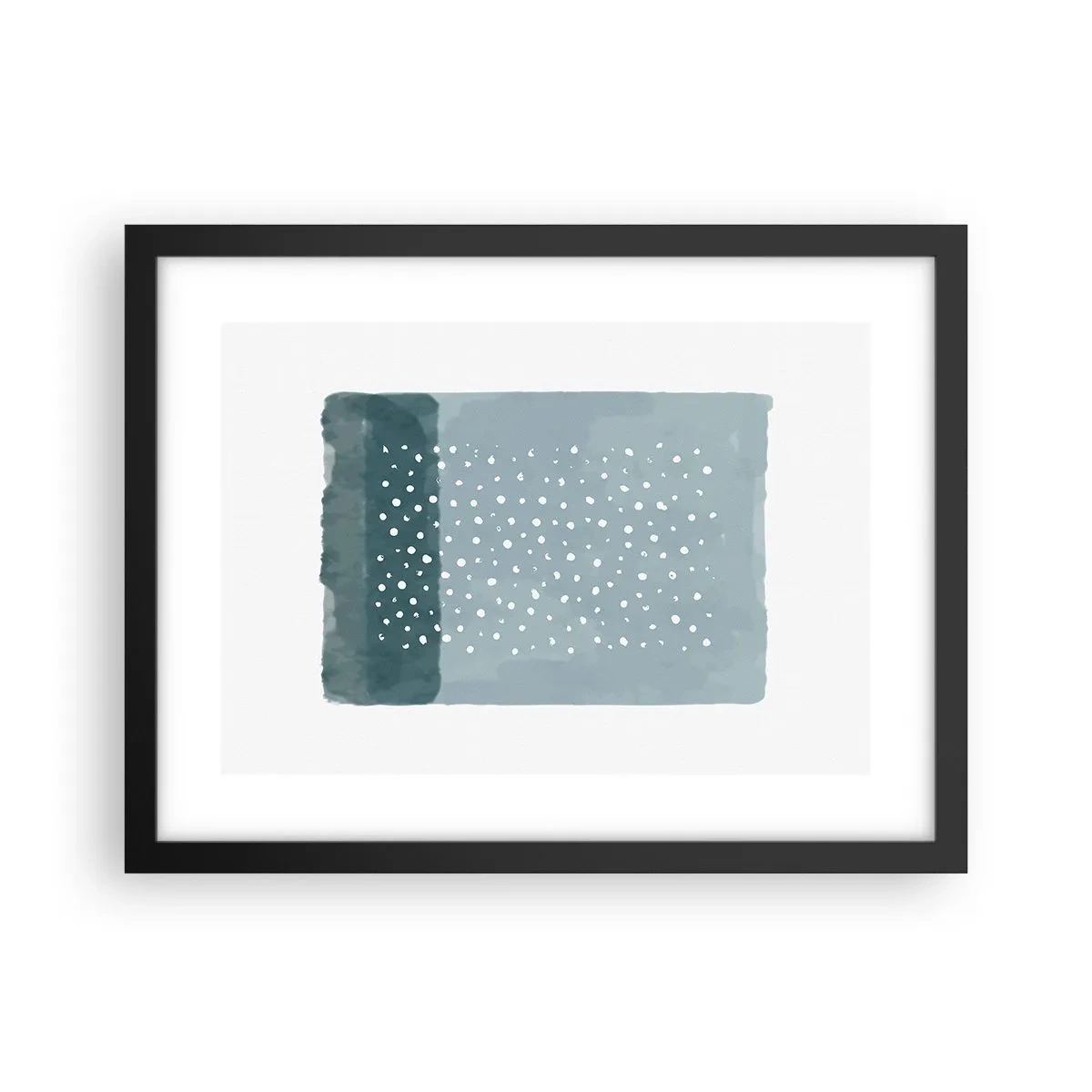 Plakat i sort ramme - Dyrket i blåt - 40x30 cm