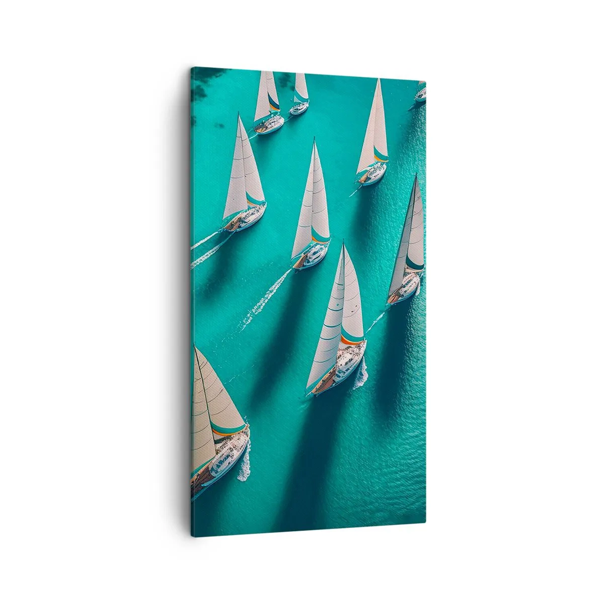 Lærredstryk - Billede på lærred - Konkurrerer med vinden - 45x80 cm