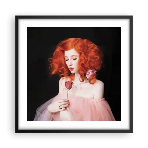 Plakat i sort ramme - I barokstil - 50x50 cm