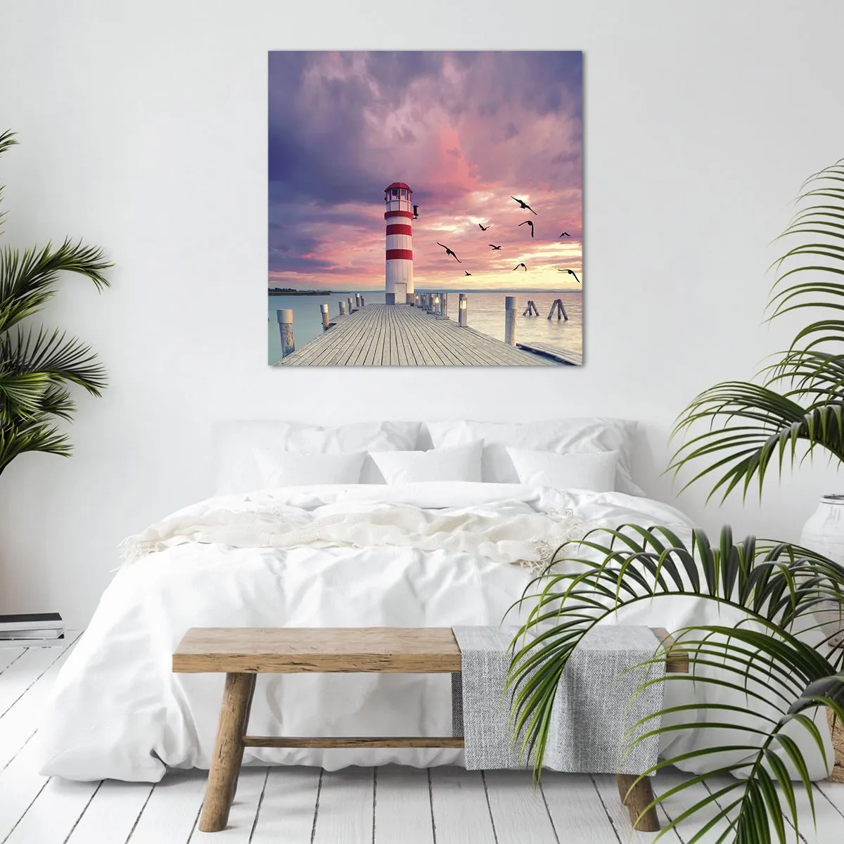 Lærredstryk - Billede på lærred - Det er tid til havnen - 30x30 cm