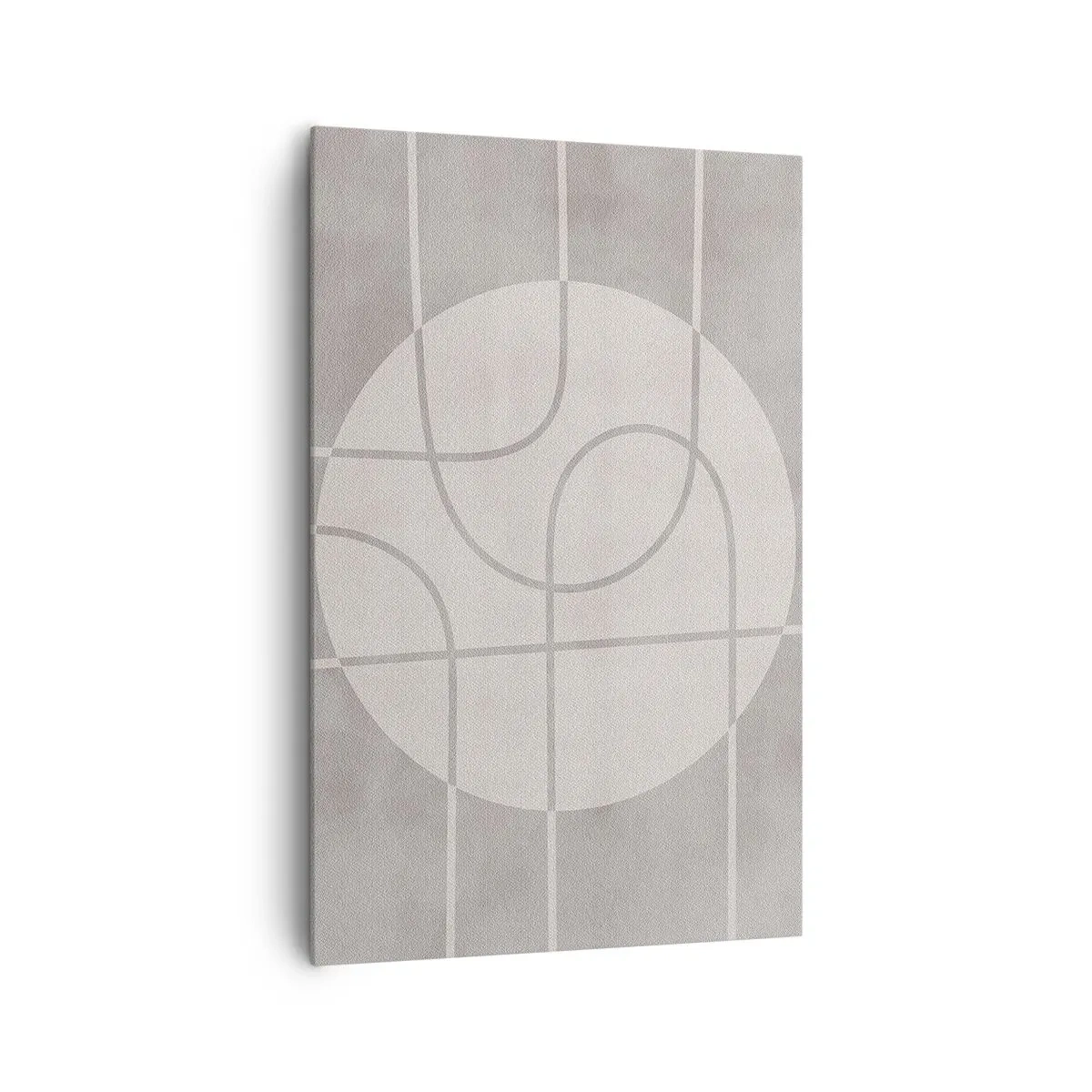 Lærredstryk - Billede på lærred - Cirkulær og lige frem - 80x120 cm