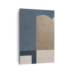 Lærredstryk - Billede på lærred - En komposition af enkelhed og rundhed - 70x100 cm