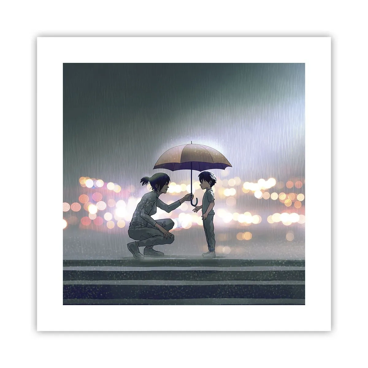 Plakat - Og alt er godt nu - 40x40 cm