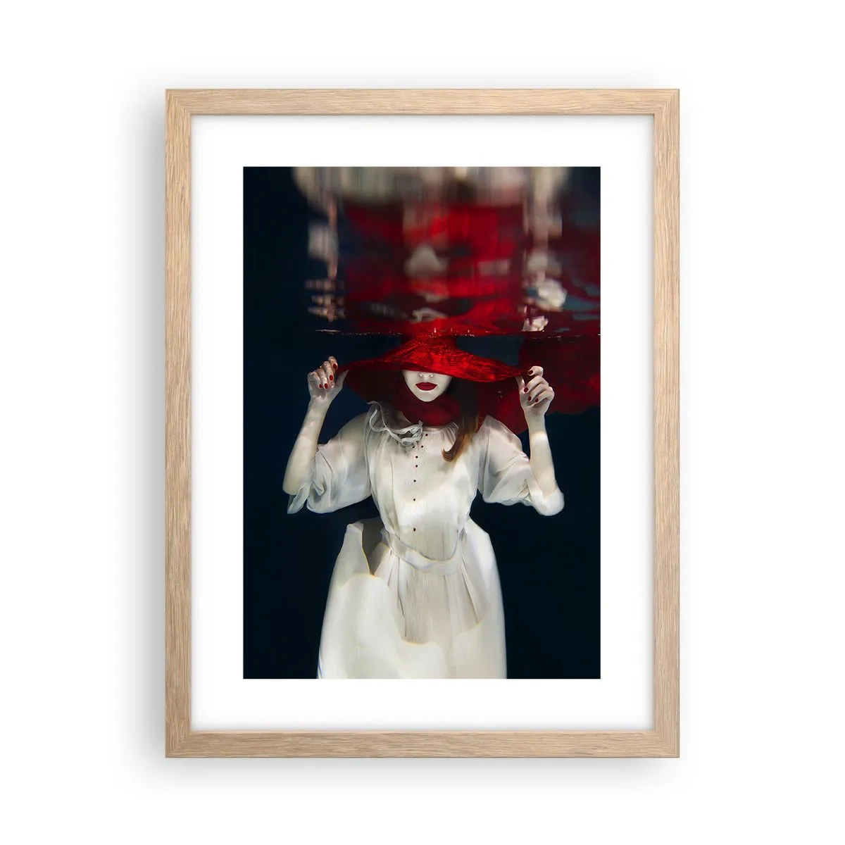 Plakat i ramme af lyst egetræ - Vidunderkvinden - 30x40 cm