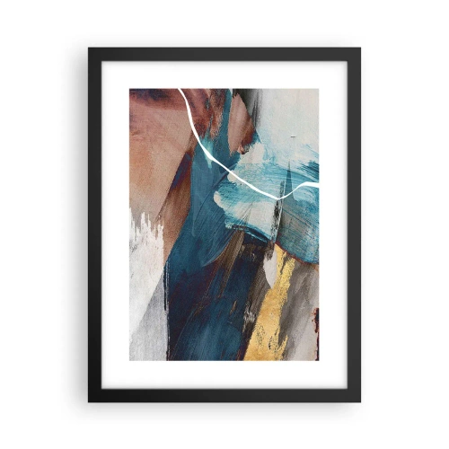 Plakat i sort ramme - Med flair og energi - 30x40 cm