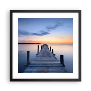 Plakat i sort ramme - Den rolige skumringstid - 40x40 cm