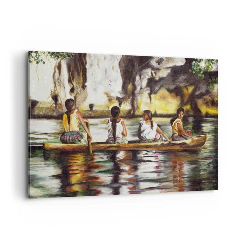 Lærredstryk - Billede på lærred - I et polynesisk paradis - 100x70 cm