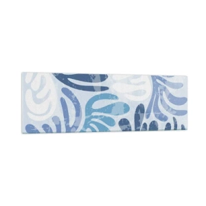 Billede på glas - Blå bregner - 160x50 cm