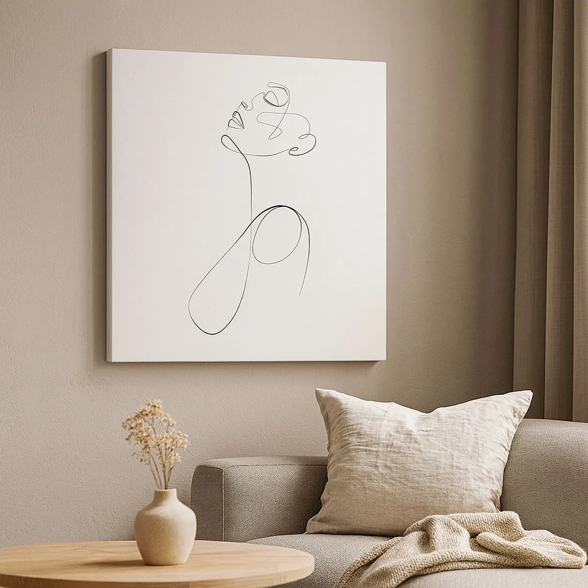 Lærredstryk - Billede på lærred - Sløjfet i drømme - 30x30 cm