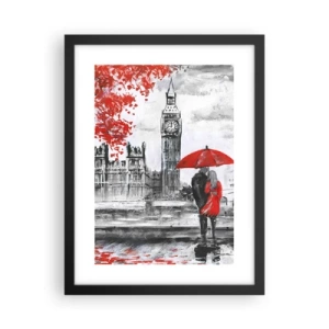 Plakat i sort ramme - Forelsket i London - 30x40 cm
