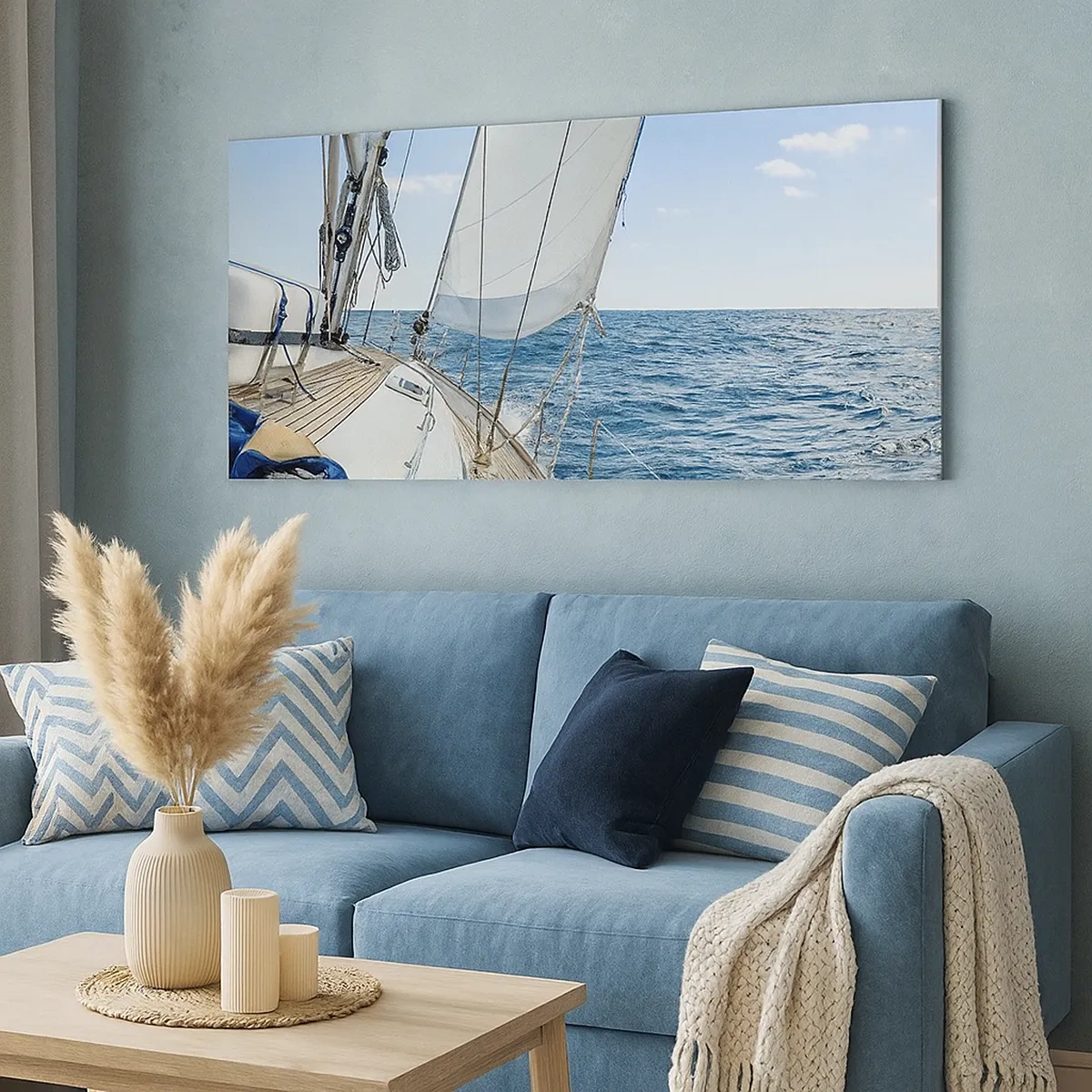 Lærredstryk - Billede på lærred - Ahoj , eventyr - 30x30 cm