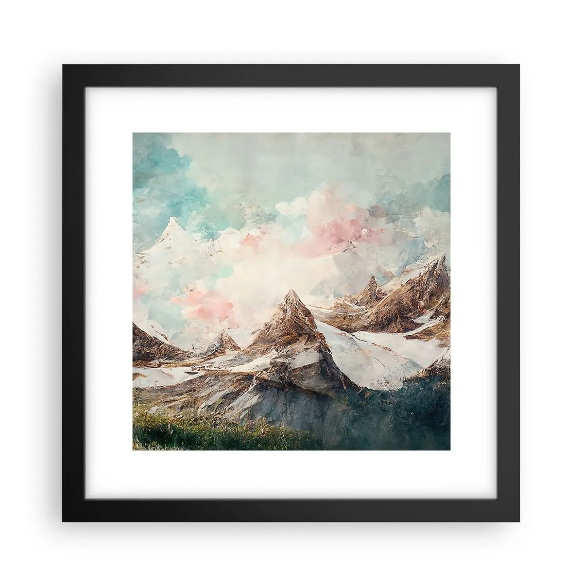 Plakat i sort ramme - Stenede knive - 30x30 cm