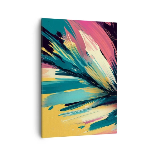 Lærredstryk - Billede på lærred - Komposition - en eksplosion af glæde - 50x70 cm
